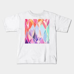 Purple & Peach Love - abstract painting in rainbow pastels Kids T-Shirt